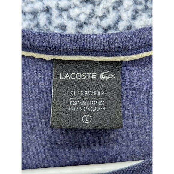 Lacoste Sleepwear Night Shirt Dress Womens LG Pajama Short Sleeve Relaxed Fit - Picture 10 of 11